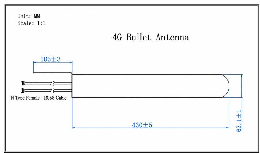 NatVin YNX-45-006-28dBi Technical Drawing
